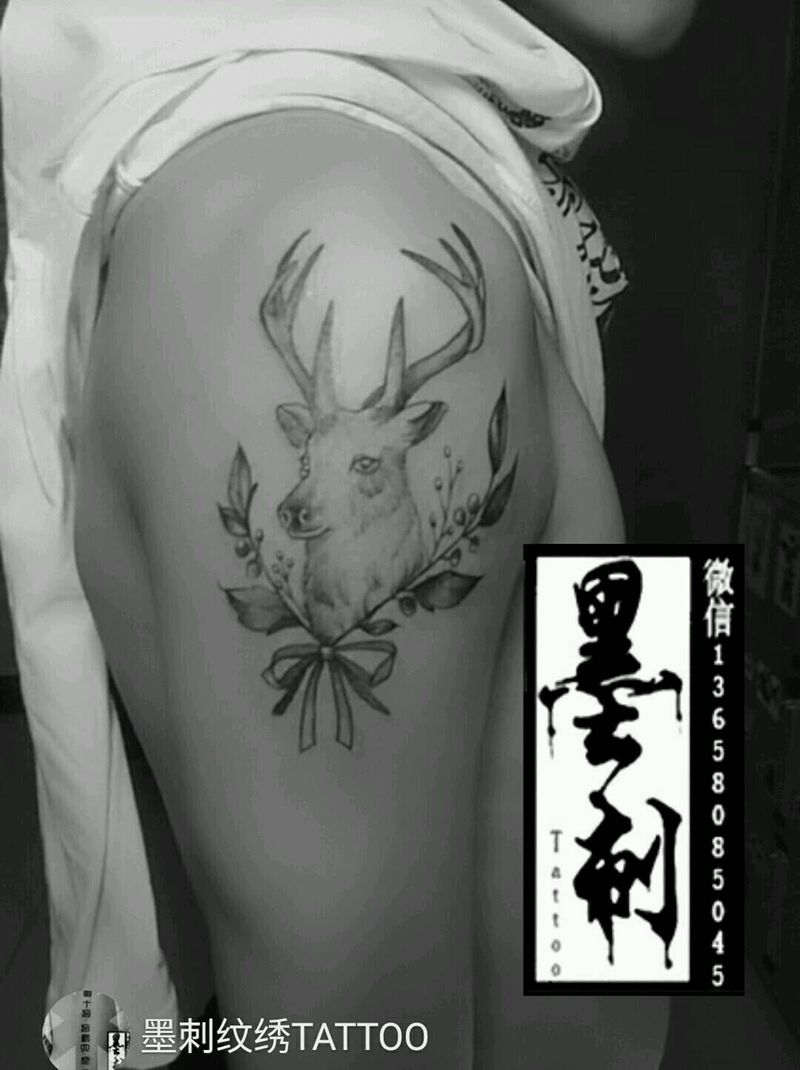 鹿纹身图片