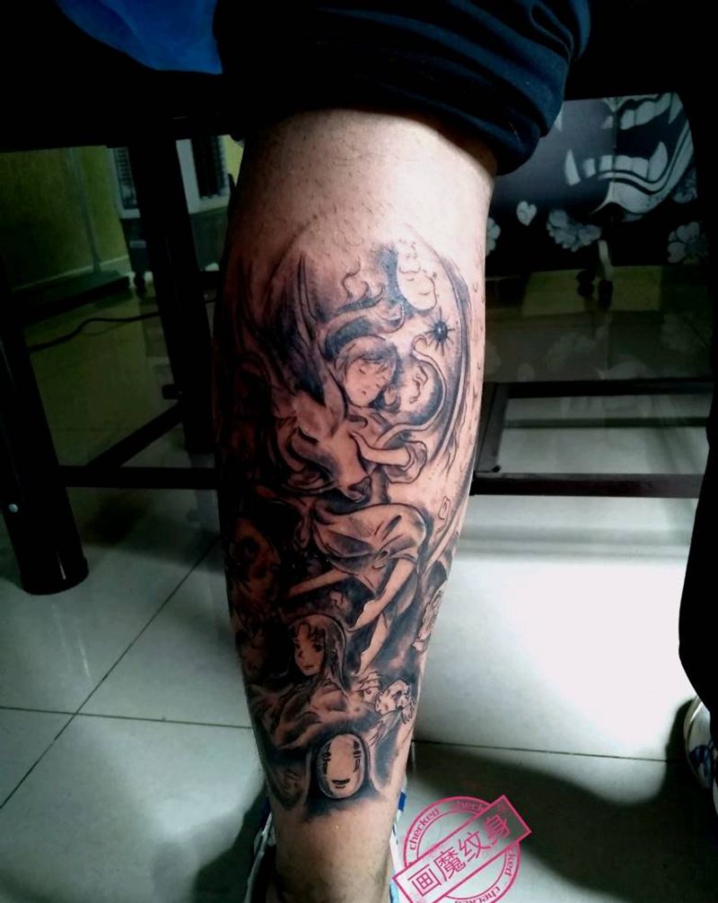 千寻纹身图片_手臂新传统纹身图案