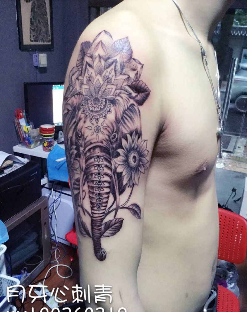象神纹身图片