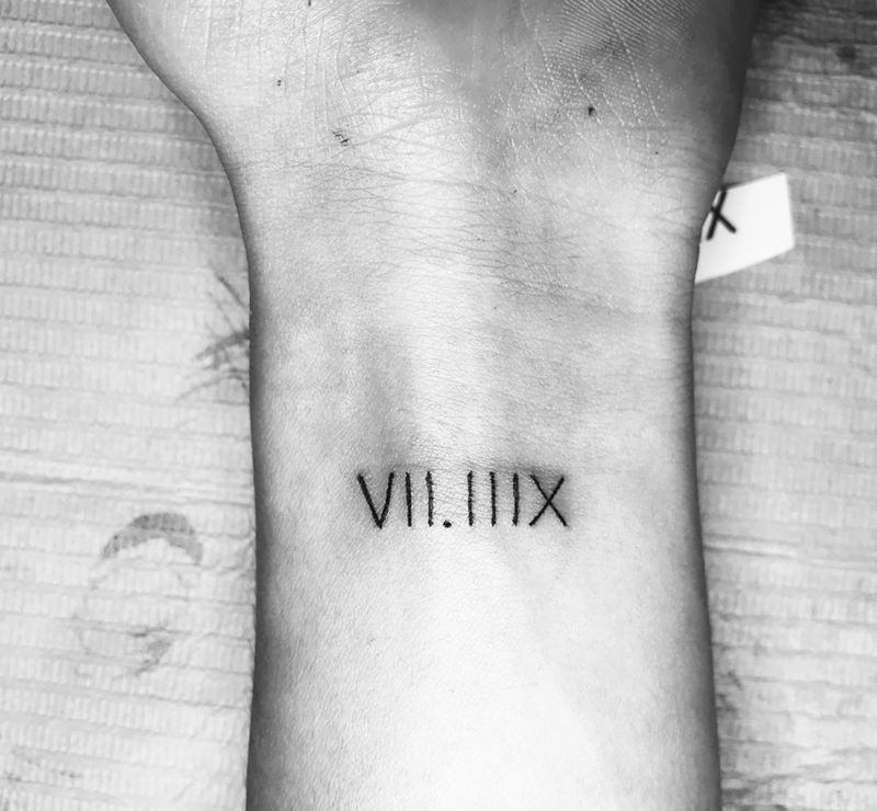 罗马数字纹身图片