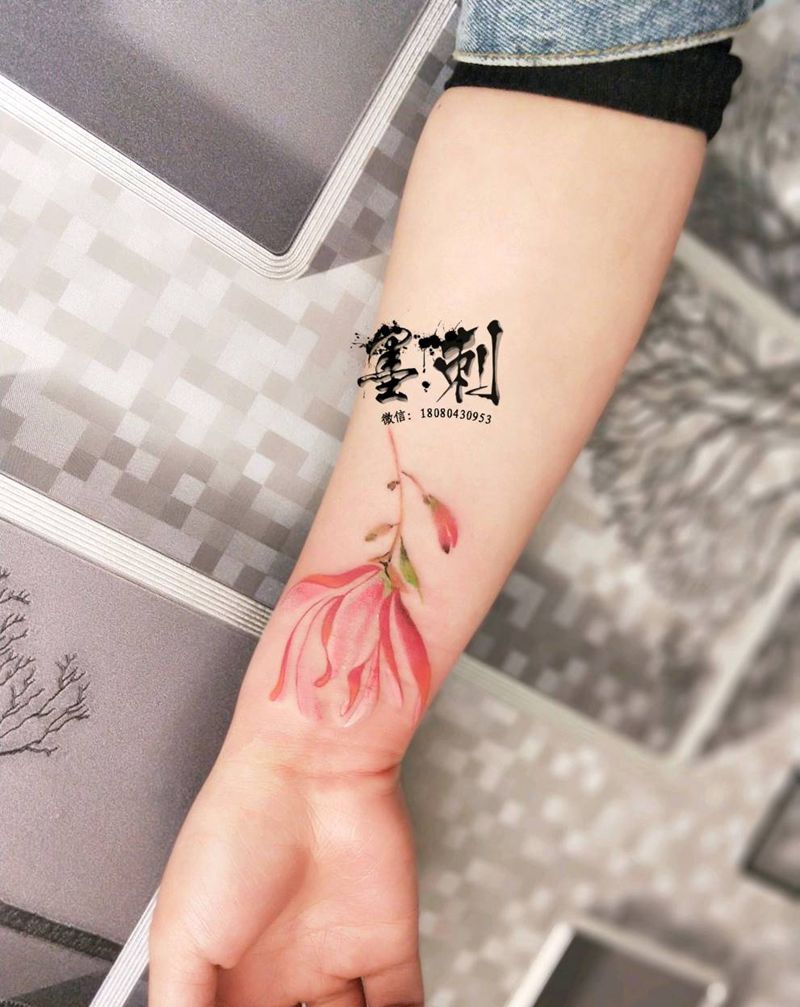 花纹身图片_手臂纹身图案