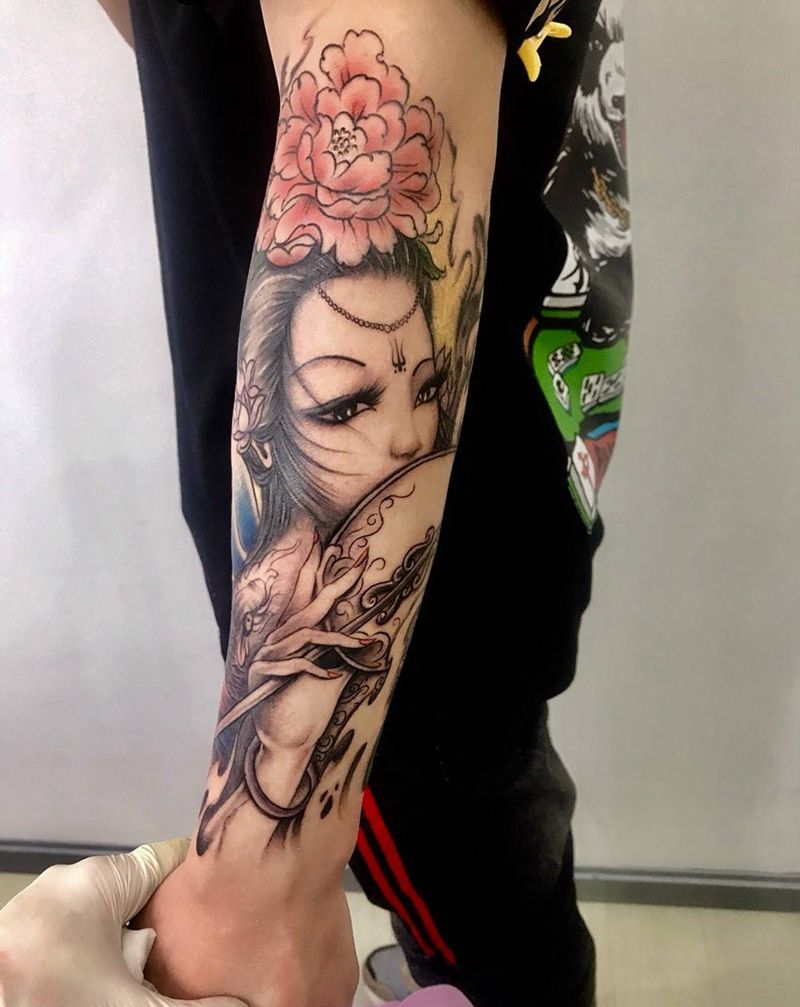 新店开业纹身5折特惠纹身图片_成品手臂手部人物纹身图案