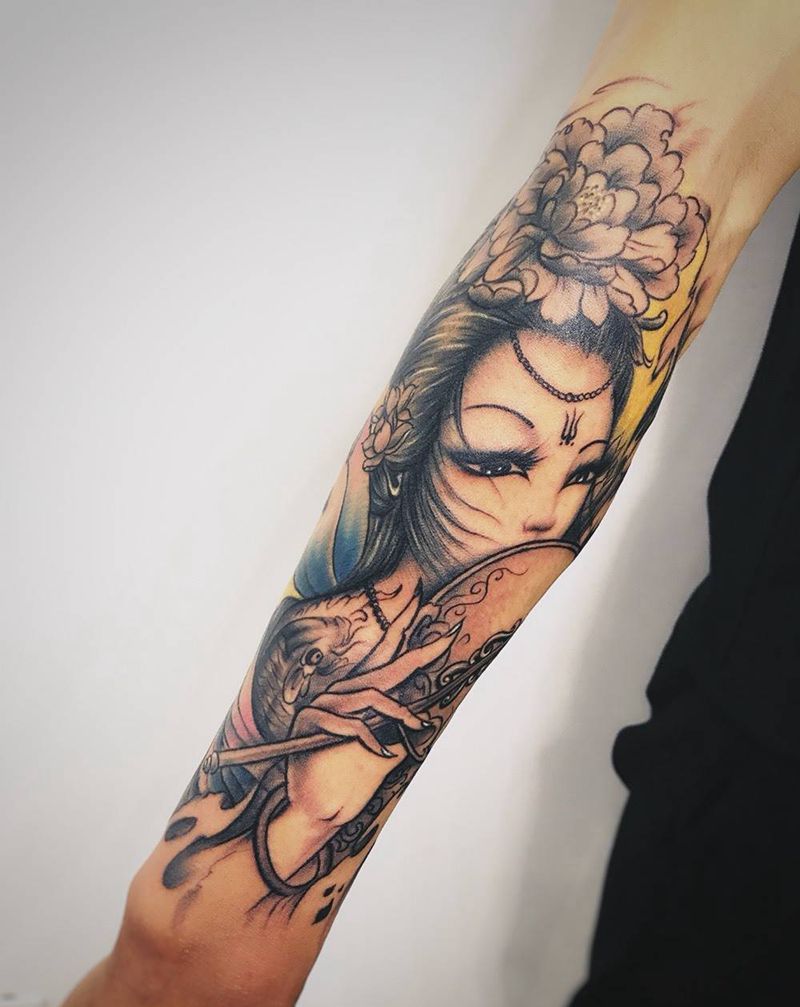 再次一个同款纹身图片_手臂纹身图案