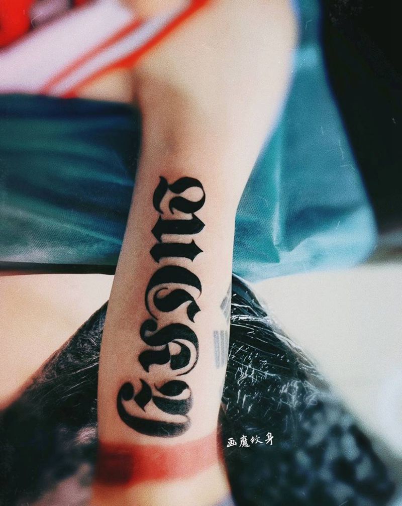 英文纹身图片_手臂纹身图案