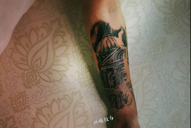 欧美风花臂第二次纹身图片_欧美写实纹身图案