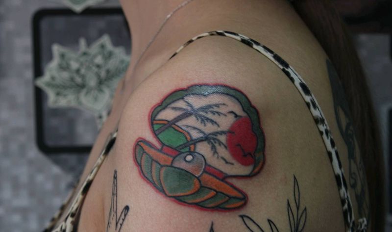 修改旧图纹身图片_肩部纹身图案