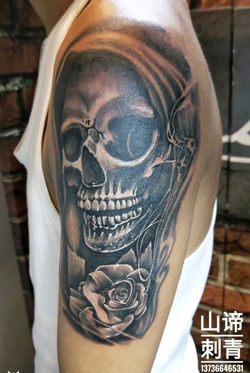 骷髅纹身图片