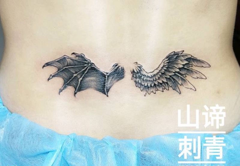 天使，恶魔纹身图片