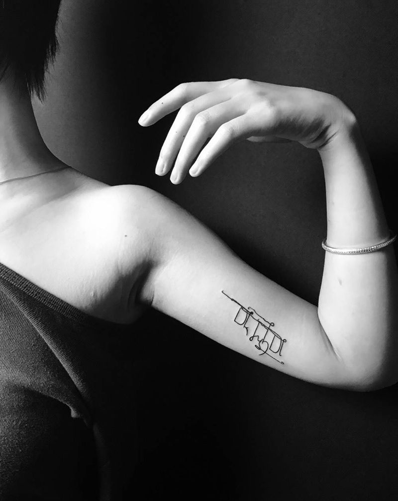 小清新纹身图片_成品手臂纹身图案