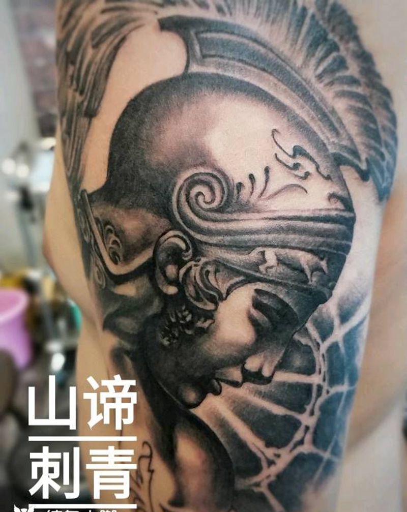 欧美写实 大臂纹身图片