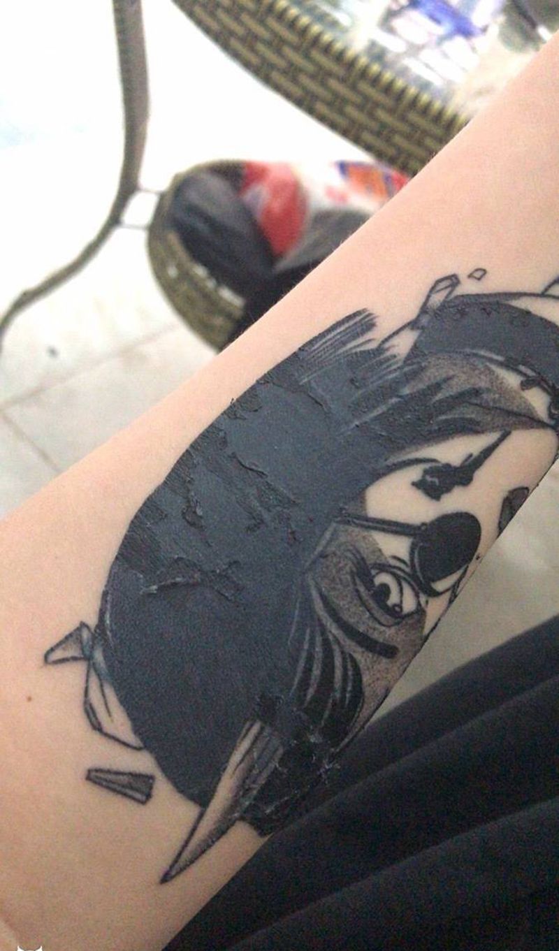 肖像纹身图片_手部纹身图案