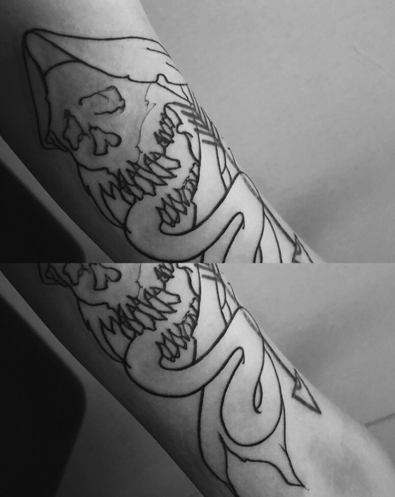 近期花体字纹身图片_手部背部花体字欧美写实纹身图案