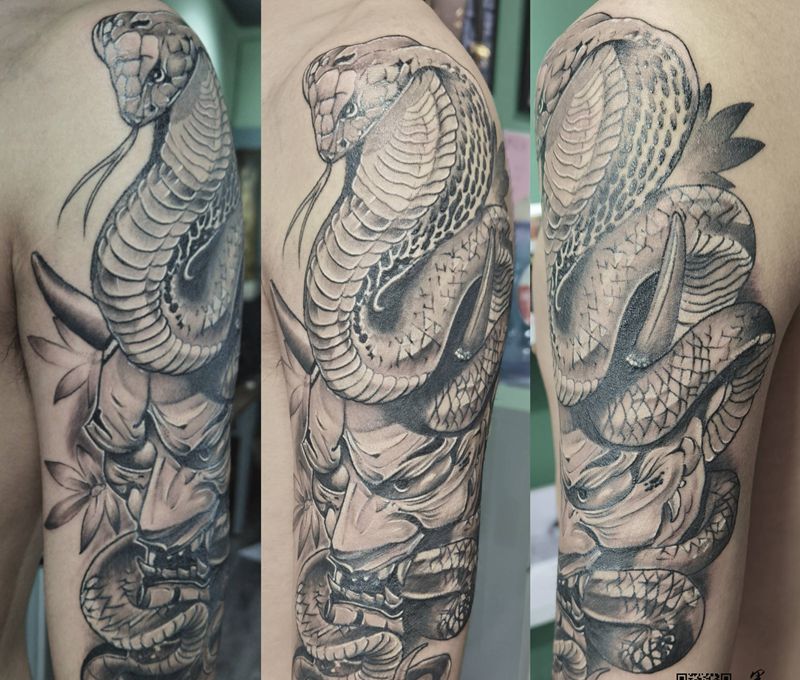 般若纹身图片_手部手臂纹身图案