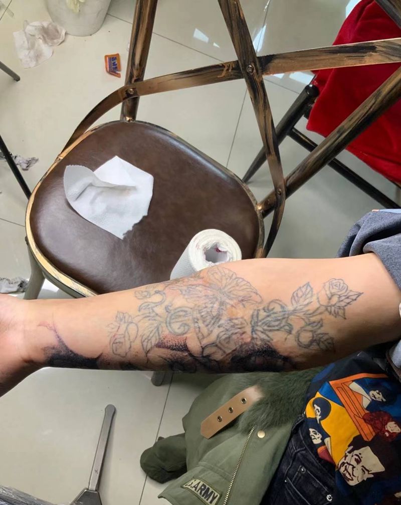 手绘遮盖纹身图片_欧美写实纹身图案