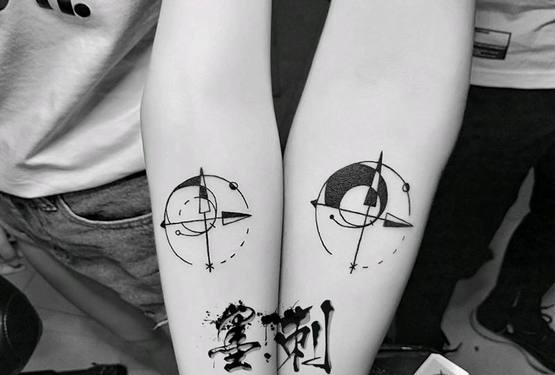 情侣 简约版纹身图片
