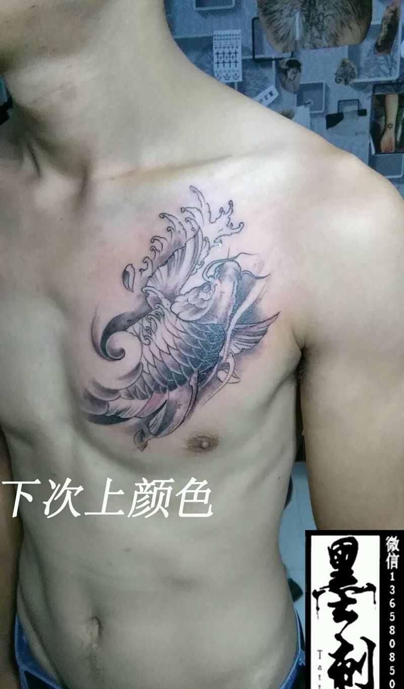 鲤鱼  图纹身图片