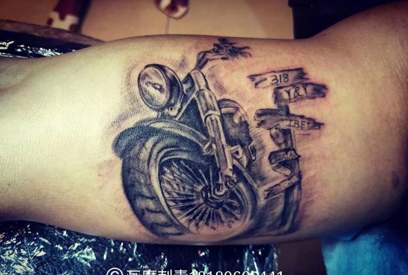 机车纹身图片