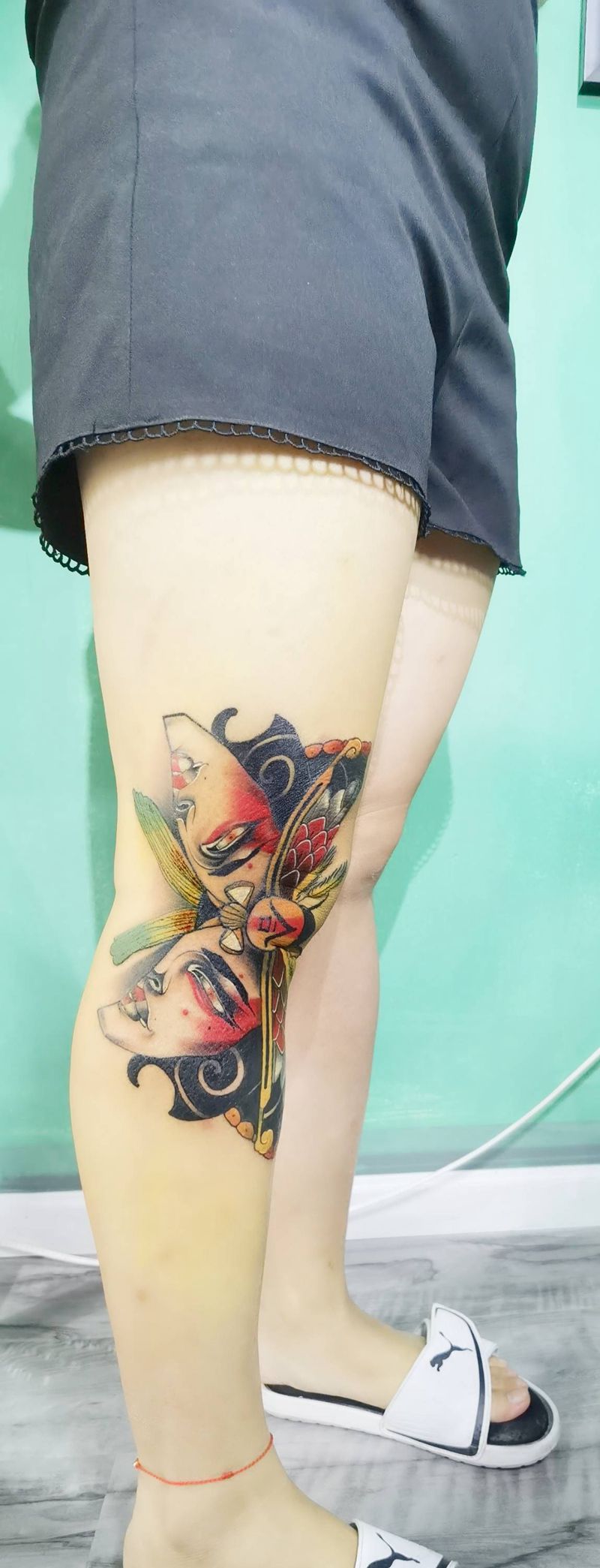 合纹身图片_脚部New School纹身图案