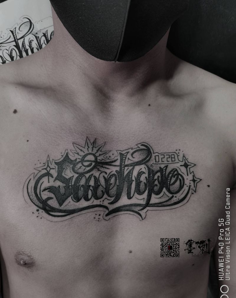 奇卡诺纹身图片_胸部纹身图案