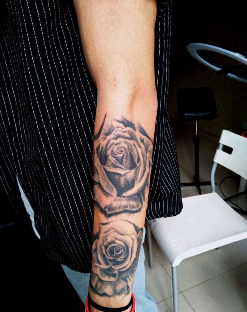 写实花臂第一次纹身图片_手臂欧美写实纹身图案