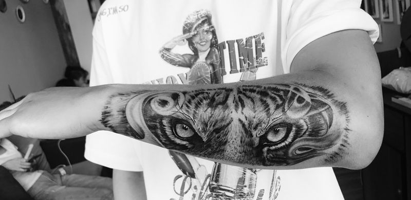 老虎。纹身图片_手臂纹身图案