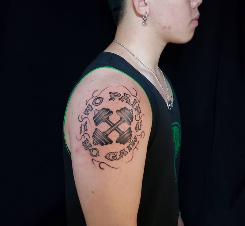 运动纹身图片_手臂纹身图案