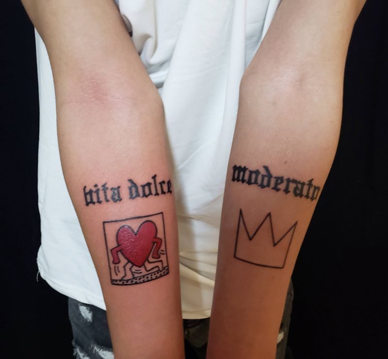 运动的❤️纹身图片_手臂纹身图案