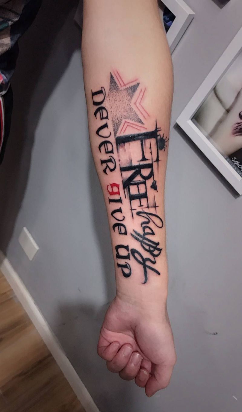 花体英文纹身图片