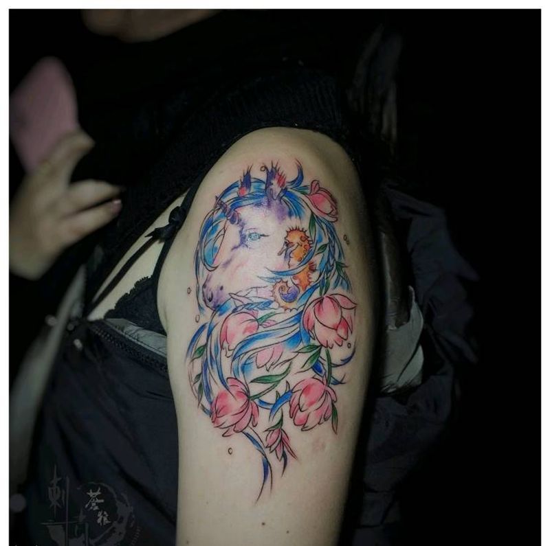 独角兽纹身图片