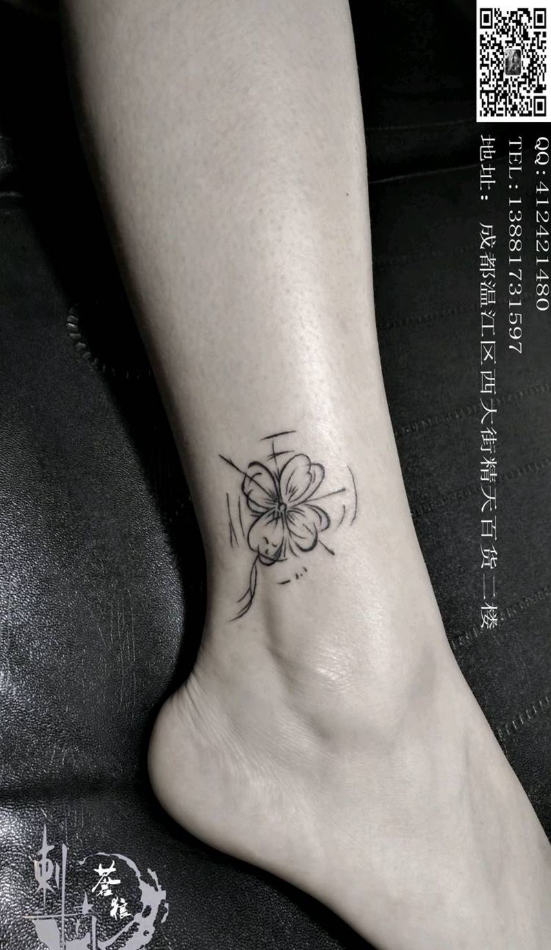 幸运草纹身图片