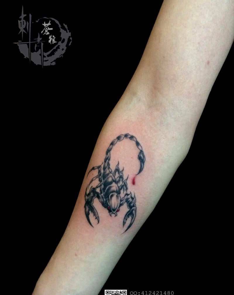 小蝎子纹身图片