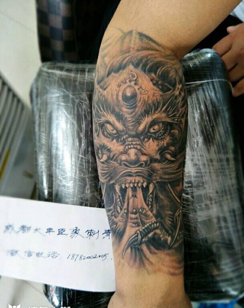 龙头纹身图片
