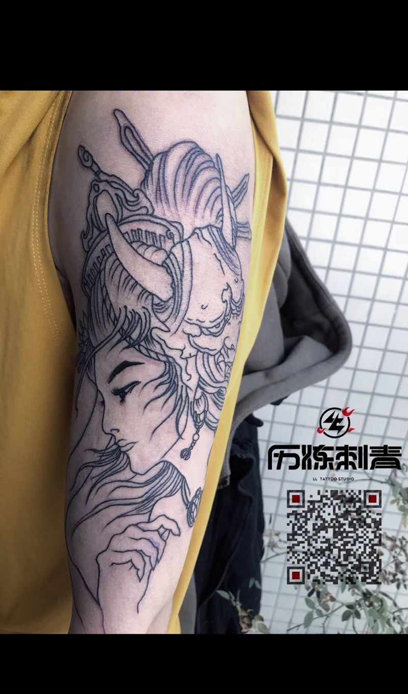 艺妓纹身图片