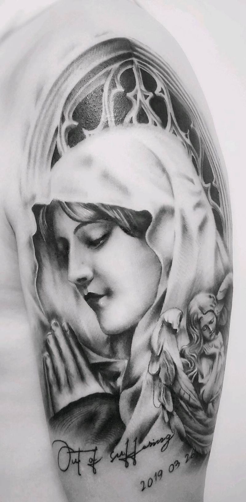 心愿纹身图片_手臂欧美写实纹身图案