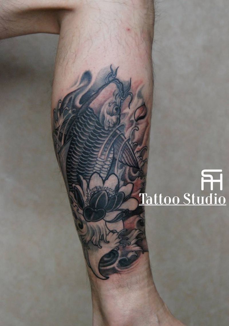 鱼 翻新纹身图片