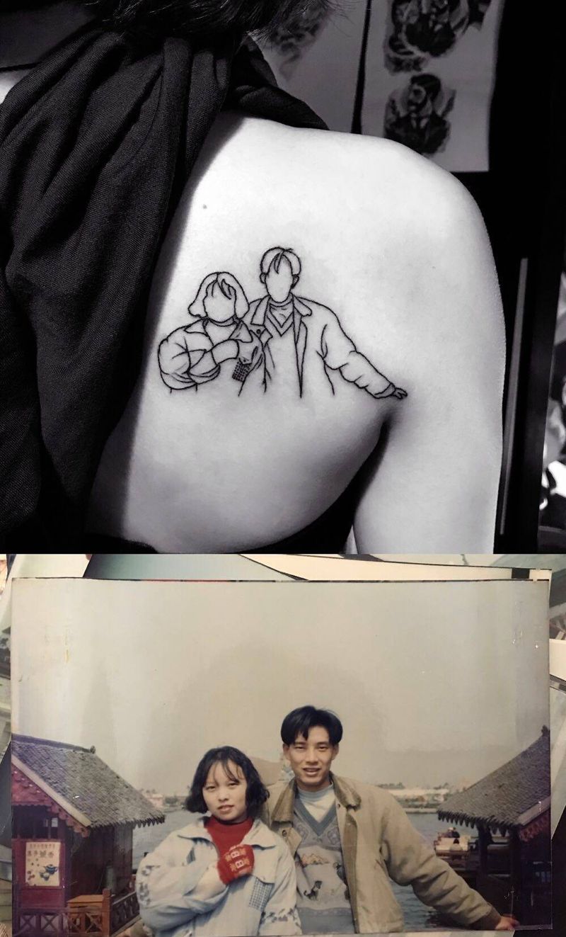 照片简图纹身图片