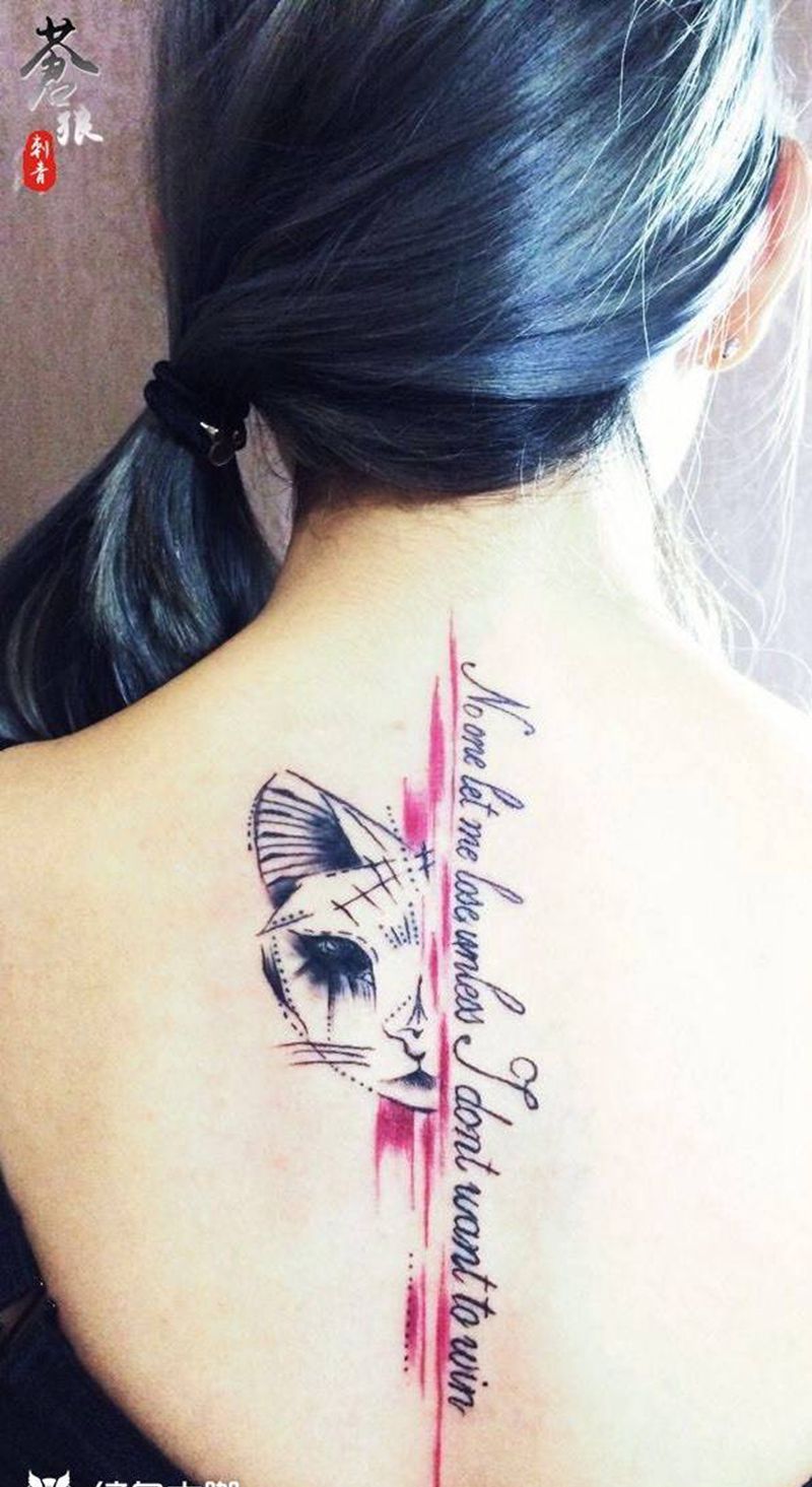 猫纹身图片
