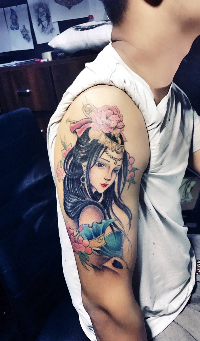艺姬纹身图片
