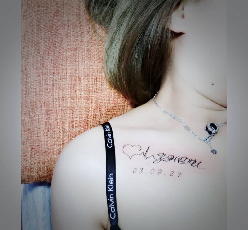 小英文纹身图片_肩部纹身图案