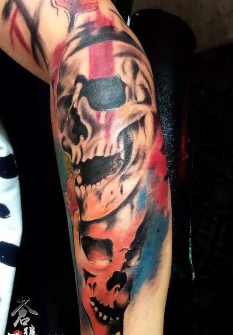 骷髅纹身图片