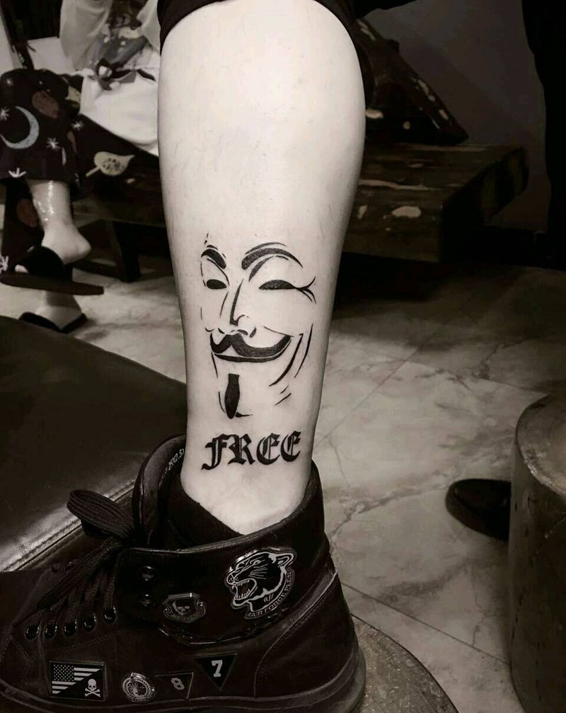 v字仇杀队纹身图片