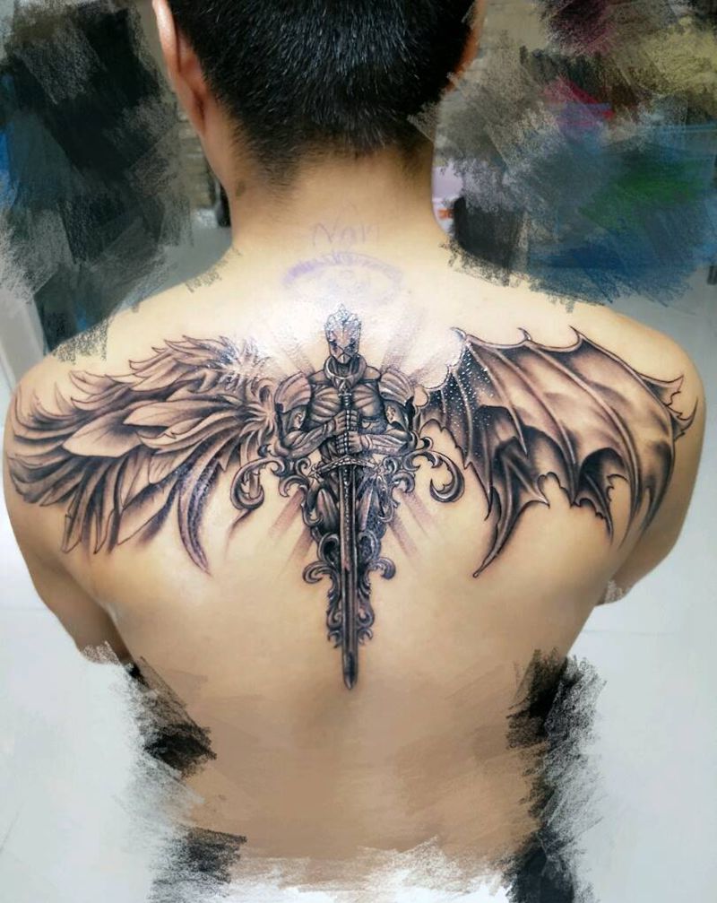 裁判天使纹身图片