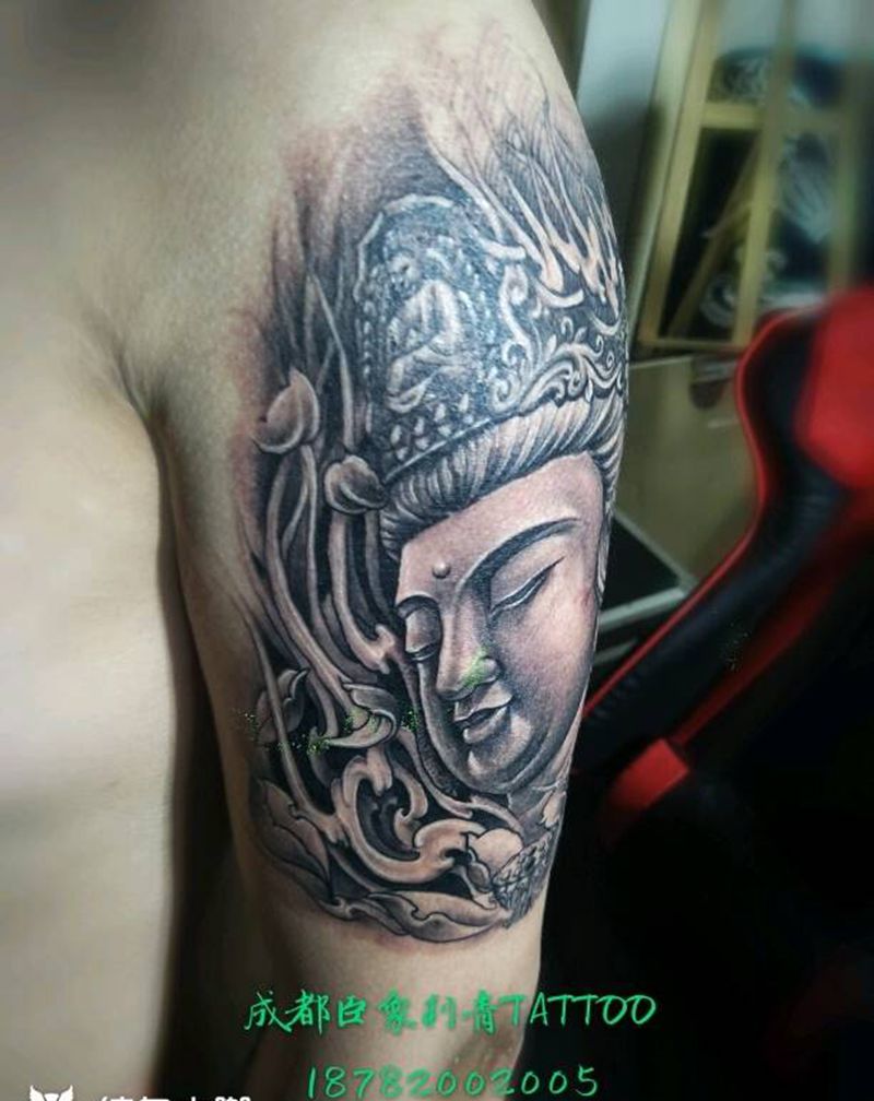 佛头纹身图片