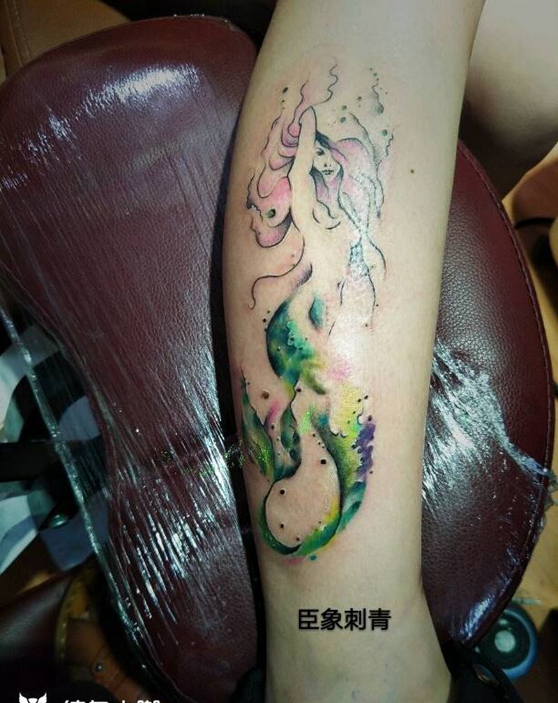美人鱼纹身图片