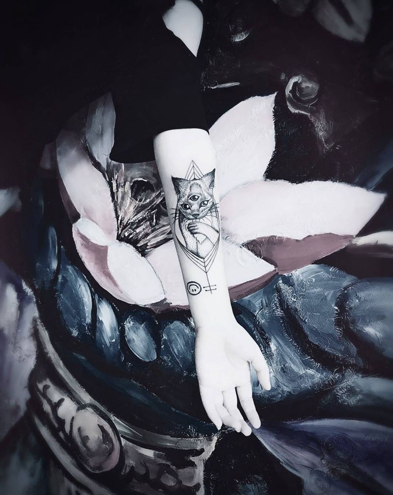 猫咪纹身图片