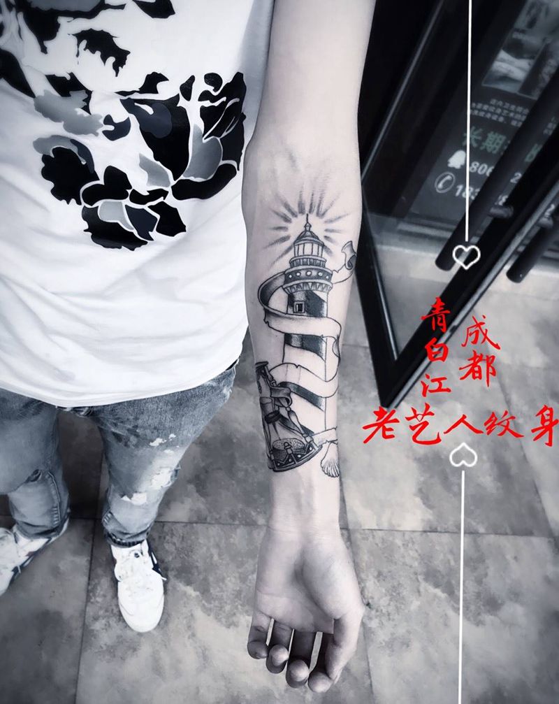 灯塔纹身图片