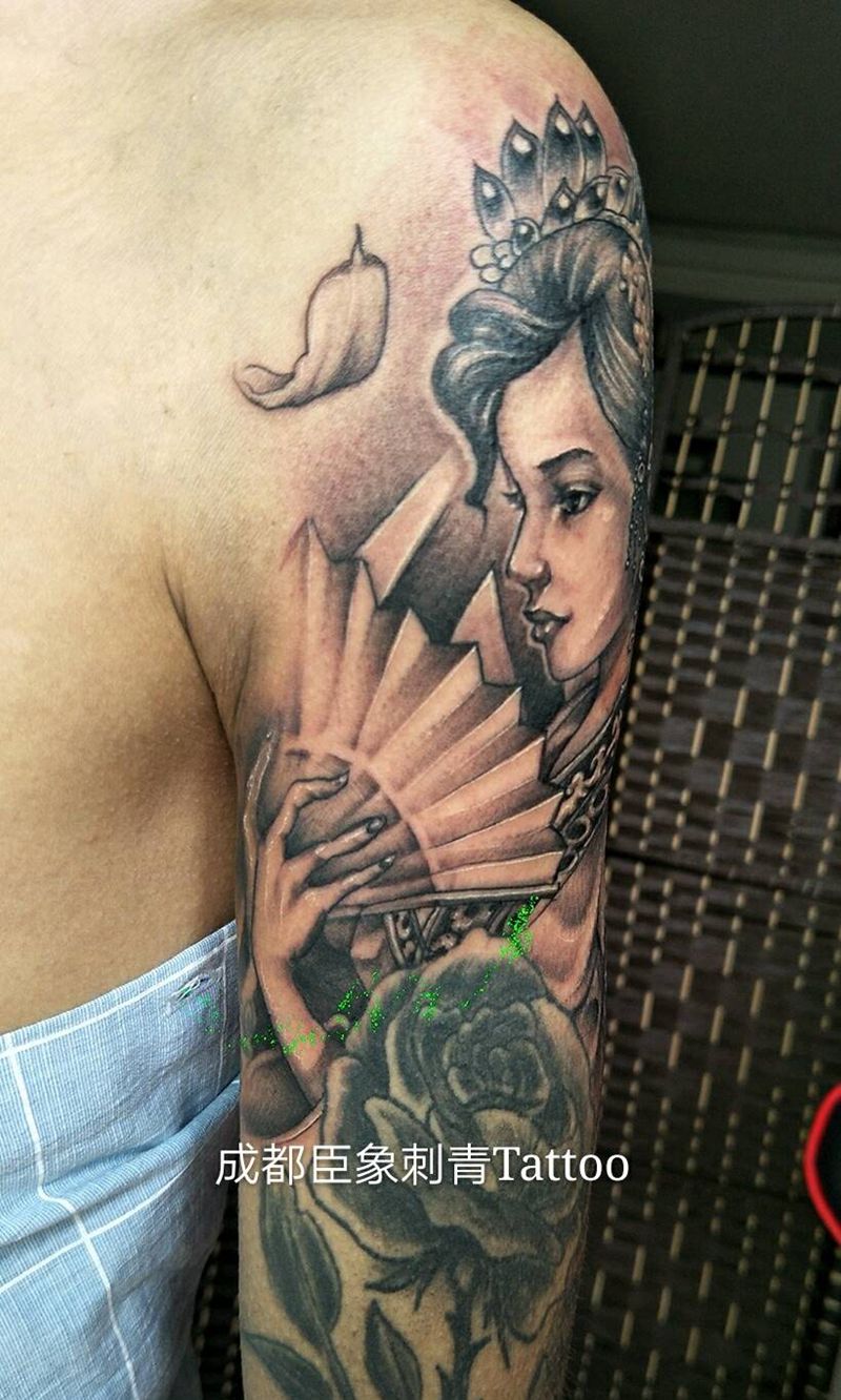 艺妓纹身图片