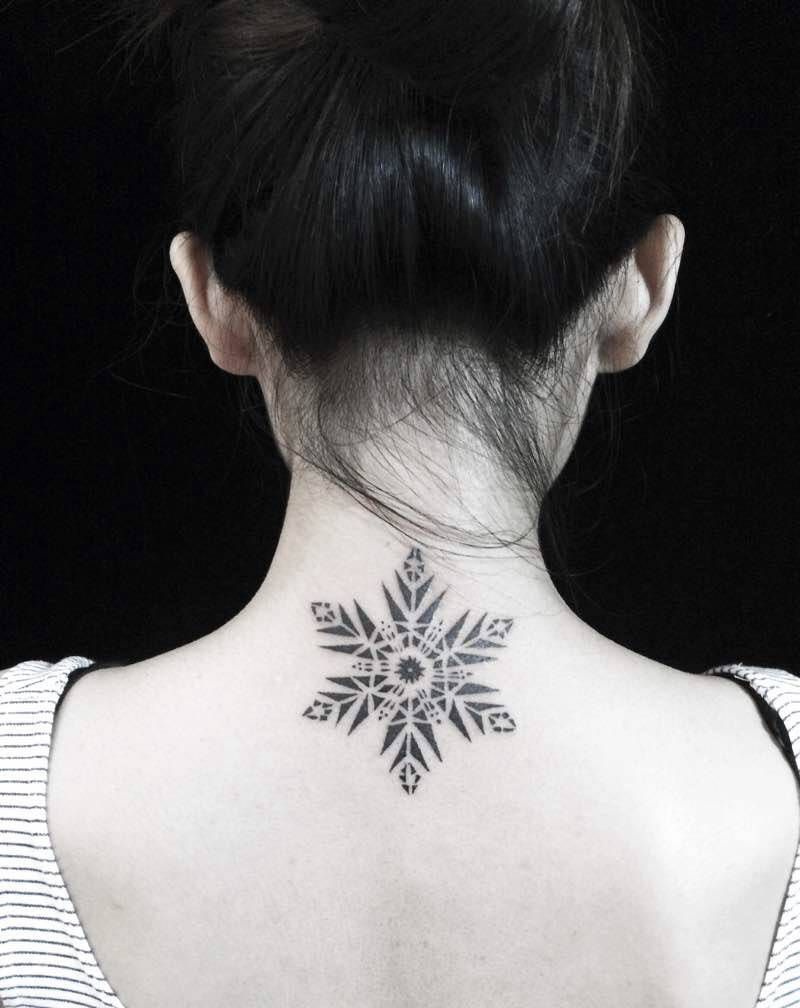 雪花纹身图片