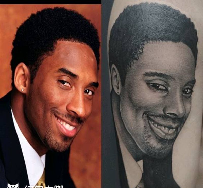 科比纹身图片_手臂欧美写实纹身图案