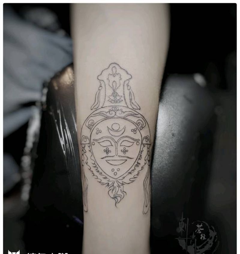 藏戏纹身图片_手部纹身图案